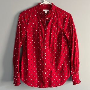 EUC Charter Club Hearts Button-down